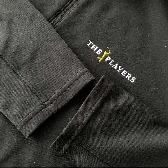 NIKE Golf Men's Black Dri-Fit 'The Players/TPC Sawgrass' Half Zip Pull Over - M - Picture 2 of 6